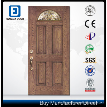 fibreglass panel door with glass door handles